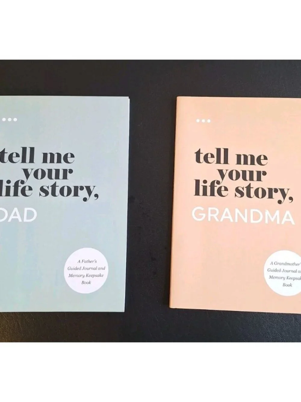 Tell Me Your Life Story Dad & Grandma Memory Journal Set Of TWO Family Keepsake